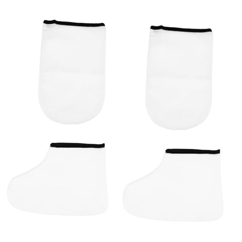 Mikikit 2pares Mascarilla Exfoliante Para Pies Guantes Botines Parafina Baño Cubrepiés Cera Spa Manos Cuidado Pies