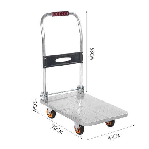 Carretilla plegable resistente 70x45 cm 200 kg miniatura 2