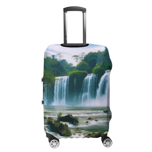 Waterfall Scenery Luggage Cover Elastic Suitcase Protector Case Anti-Scratch Washable Baggage Covers Protector For Traveling, Aircraft Consignment L4