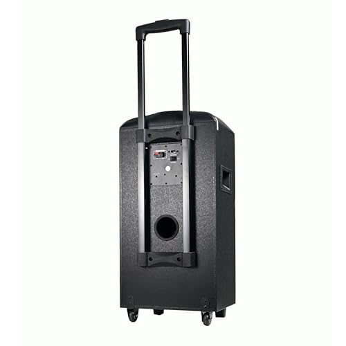 Image of FRONTECH Cruz TWS Wireless Bluetooth 100W 5.0 Trolley Speaker with RGB Lights, Wireless Mic, Up to 5.5 Hours Playtime, 1.0 Channel (Black, SW-0205)
