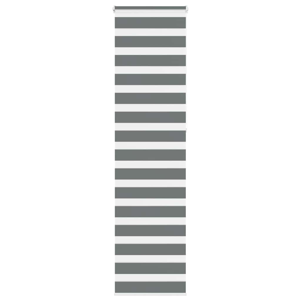 Vidaxl ( 55 X 230 Cm) Zebra Blind 60X230 Cm Fabric Width 55.9 Cm Polyester Dark/Grey