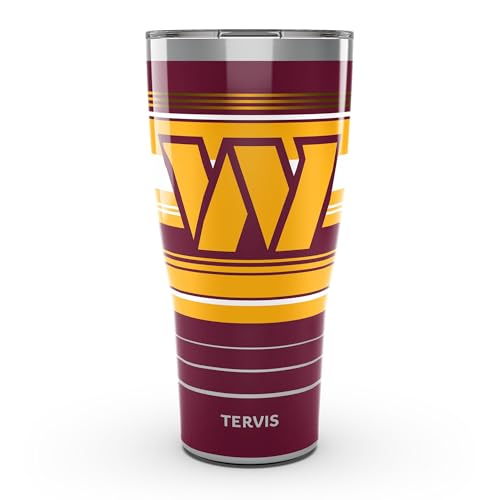 Tervis Traveler NFL Washington Commanders - Hype Stripes Triple Insulated Tumbler Travel Cup Keeps Drinks Cold & Hot 30oz Stainless Steel
