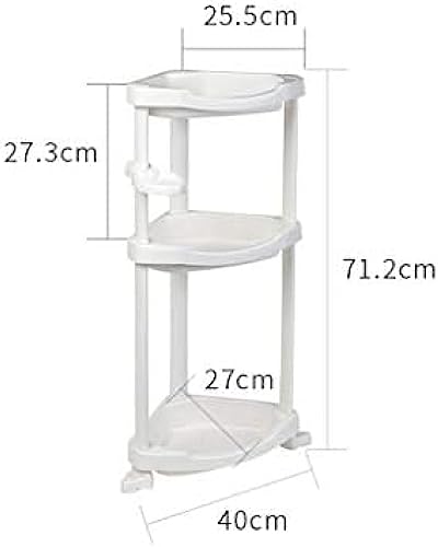 Estante de esquina de 3 niveles Baño Organizador plástico impermeable con agujeros de drenaje Espacio ahorrando espacio Estante de almacenamiento para ducha Cocina Encimera Triángulo Diseño Sostiene l