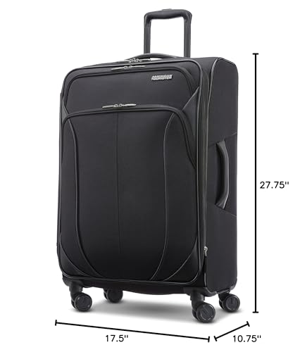 American Tourister 4 KIX 2.0 Expandable Softside Luggage with Spinner Wheels, 24 SPINNER, BLACK - Image 3