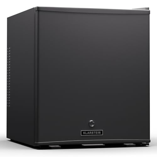 Nevera Klarstein Mini Nevera - 44L, con puerta de cristal, para bebidas y aperitivos, pequeña y silenciosa, estantes regulables, cerradura, bisagra de puerta intercambiable, patas regulables en altura