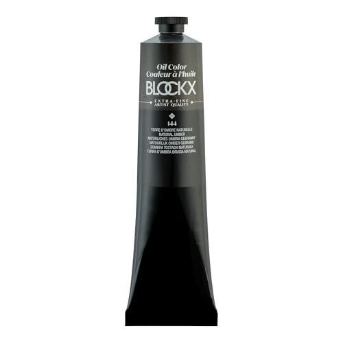 Huile Extra-fine BLOCKX Terre d’ombre naturelle PBr7 tube de 200ml opaque pour artistes