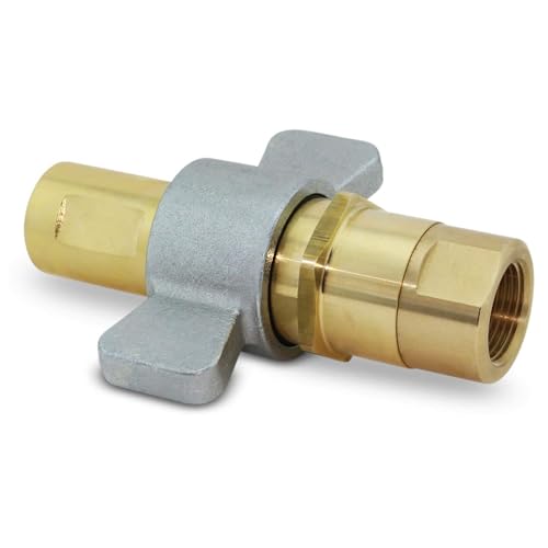 Image of 3 /4 inch NPT Wet-Line Wing Nut Heavy Duty Hydraulic Quick Disconnect Coupler /Coupling Set for Live Bed Dump Trailer Hydraulic Systems