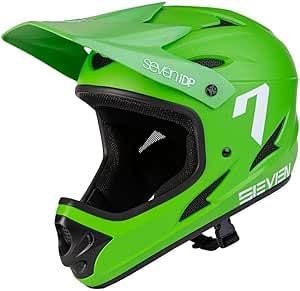 Seven iDP 7 iDP M1 MTB Mountain Bike Casco Integral Ligero y ventilado (Verde/Blanco, M)
