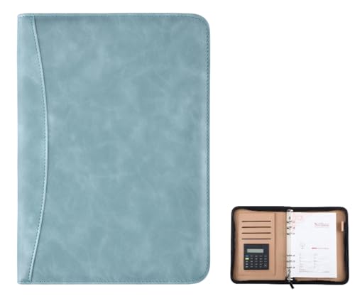 YongDerDerビジネス手帳 システム手帳 a5 a6 b5 メモ帳 日記帳 PUレザー スケジュール帳 ルーズリーフ おしゃれ 電卓搭載 ジッパー付き 6穴 名刺 厚い手 カード入れ 記録帳 バインダーノート 仕事 学生 家庭用 ビジネス対応 携帯便