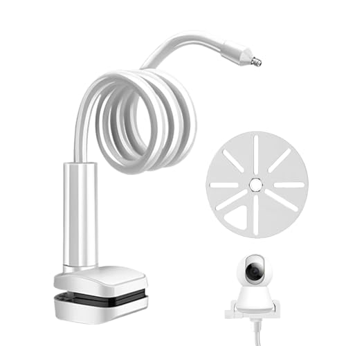 Genérico Soporte para Monitor De Bebé para Cunas - Sujetador con Clip para Monitores Infantiles | Brazo Largo Flexible con Pinza para Estanterías De Guardería Cocina Baño Y Muebles