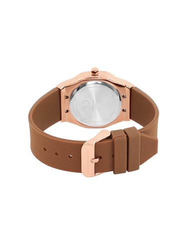 Image of French Connection 3 Hands White Rectangular Dial Silicon Strap | Casual | Premium | MOP Feature | Wrist Watch for Women - FCH002BRL