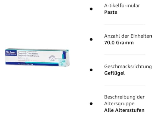 Virbac C.E.T. Enzymatische Zahnpasta, Geflügel, 70g