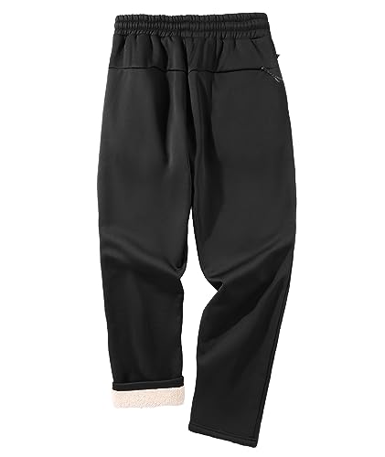 ZITY Men's Thick Fleece Winter Pants Heavyweight Warm Sherpa Lined Athletic Jogger Sweatpants with Pockets2