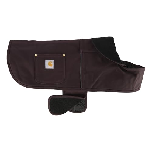 Carhartt Firm Duck Hundemantel, isoliert, wetterbeständig, für kalte und windige Bedingungen, Weinrot, Größe S