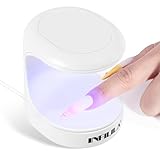 NXJ INFILILA Mini UV Light for Gel Nails, Quick-Dry Mini Nail Lamp 16W, Portable UV Light for Easy and Fast Nails Extension, 180° Opening Design USB Nail Dryer Curing All Gels for Single Finger