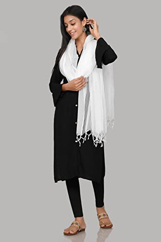 Image of Women's Self Design Cotton Kota Doria Dupatta