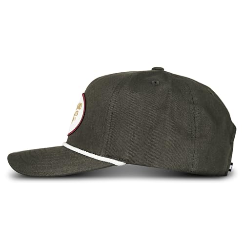 Image of Lucky Brand Snapback Hat | Adjustable | Baseball Cap | Retro | American Heritage | 5 Panel Design | Cotton Canvas
