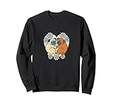 Photo Gallery due carlini a forma di cuore carino cane san valentino love design felpa Photo Gallery due carlini a forma di cuore carino cane san valentino love design felpa