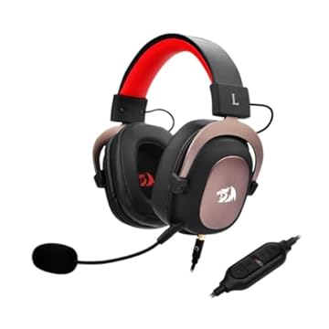 Headset Gamer Redragon Zeus Preto e Vermelho P2 Com Microfone PC e Consoles PS4 / Xbox- H510