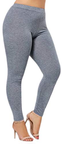 Image of ToBeInStyle Women's Skinny Fit Cotton Full Length Leggings Tights - Regular and Plus Sizes