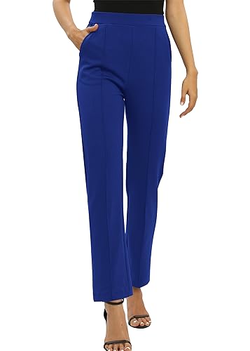 Women's Yoga Dress Pants Stretchy Casual Slacks Straight Leg Work Pants with Pockets3
