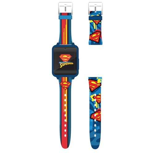 Accutime SUP40033AZ Superman Kids Red And Blue Educational Learning Touchscreen Smart Watch Toy thumb #3