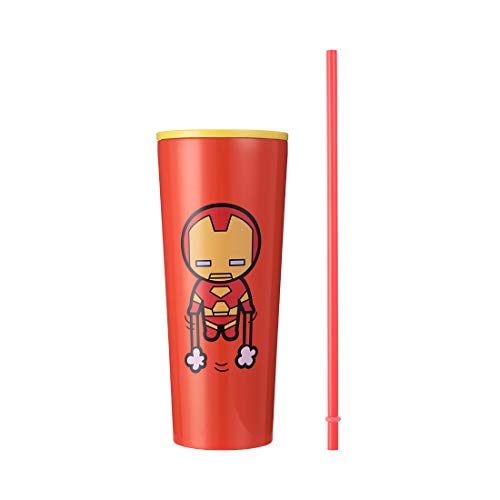 MINISO Marvel Tumbler 25oz Insulated Travel Mug Coffee Beer Cup Stainless Steel - Iron Man
