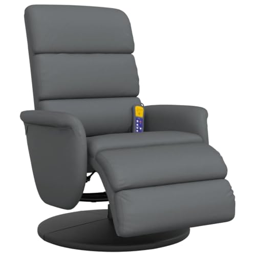 Fauteuil Inclinable Avec Repose-Pieds – Pivotant 360°, Tissu Noir, Charge 110 Kg
