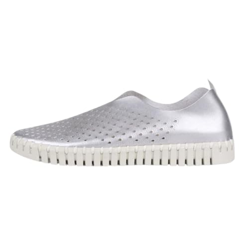 Ilse Jacobsen HORNBAEK Women's Tulip 3576 Flat | Slip-On | Low-Top Silver3