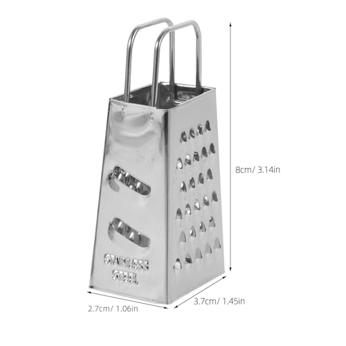 Rallador de acero inoxidable manual plateado 3.15x1.46x1.06 pulg miniatura 4