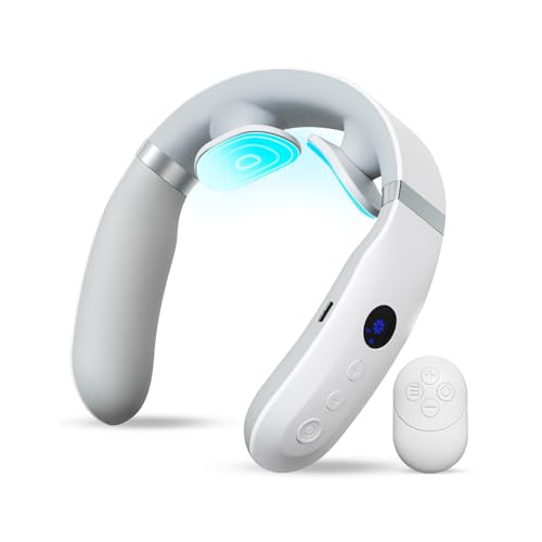 Novalisse Neck Massager with Heat Electric Portable Muscle Relaxation at Home & Office Ultra-Lightweight Cordless Massager for Men & Women