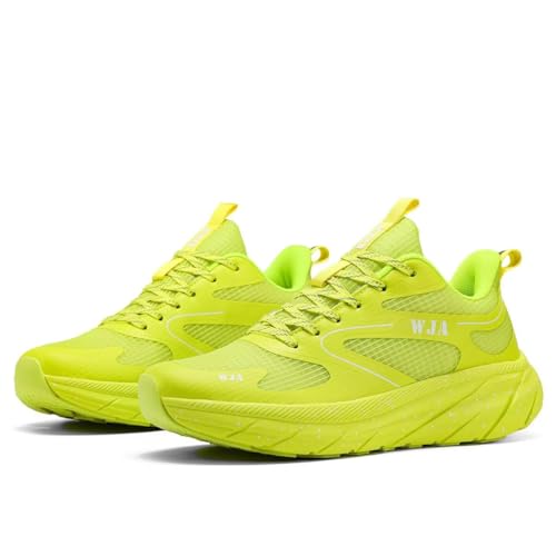 Image of WJA Men's Road-Running-Shoes Walking Fashion Athletic Sneakers Comfort Lightweight Working Gym Mesh Shoes.