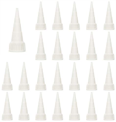 Shapenty Plastic Snip Tip Applicator Precision Tips Cap for E6000 Craft Glue 3.7 Ounce Adhesive Tubes, 25PCS