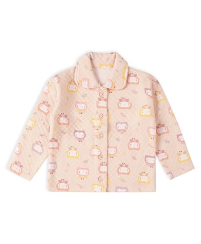 Image of Mi Arcus Kids Cream Frosty`z Full Sleeves Tweet Quiltedleeves & Pyjama Set