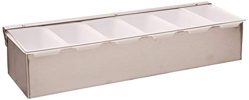 Winco (CDP-6) 6 Compartment Condiment Dispenser S/S- (2) Pack