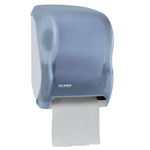 TableTop King T1300TBL Tear-N-Dry Classic Hands Free Roll Towel Dispenser - Arctic Blue