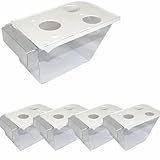 Sonja 5× Küchenschütten durchsichtig mit weißem Deckel – Praktisches Vorratsbehälter Set für Mehl, Zucker & Nudeln – Stapelbar, hygienisch & leicht zu reinigen