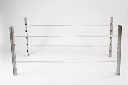 Suporte Para Churrasqueira Em Inox Grelhas E Espetos 5 Alt. com 4 Vergalhões Tubo de Alumínio Vip In