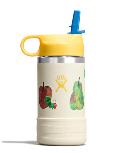 Image of Hydro Flask Kids Water Bottle for School - Stainless Steel and Insulated with Straw Cap - 12 Oz World of Eric Carle Fruit