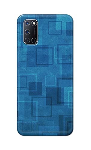 Image of Printed Hard Back Cover Case for Oppo A52 | Oppo A92 | Oppo A72 Back Cover (Plain Azure Blue) -1302