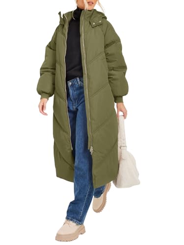 Amazon.com: Fazortev Women's Long Winter Puffer Coat Maxi