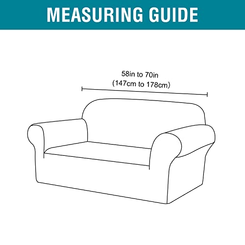 1-Piece Jacquard Stretch Sofa Slipcover Polyester And Spandex 2 Seater Cushion Couch Cover, Stretch Polyester And Spandex Jacquard Sofa Slipcover,Skid Resistance, Machine Washable, Sage #TOP5