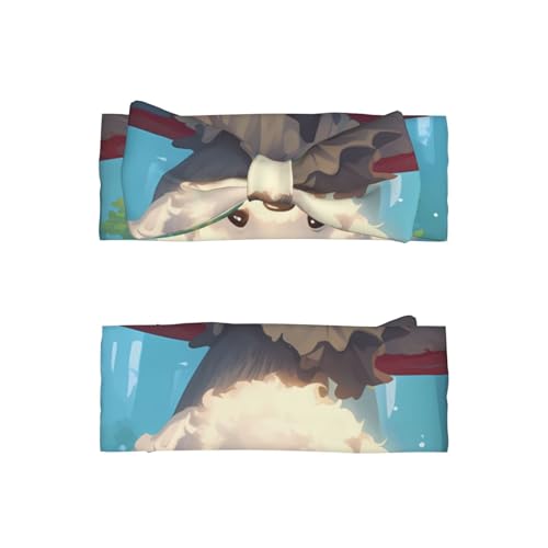 Puppy in the mushroom Picture Baby Bow Headband Super Stretchy Soft Bows Hair Accessories for Newborn Infants Toddlers Kids Girls2