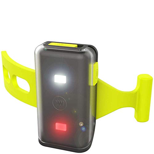 Wowow Clip Riflettente 2 LED Bianco Rosso Grigio