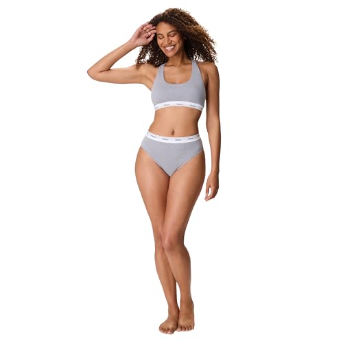 Image of Hanes Women's Originals Hi-leg Panties, Breathable Stretch Cotton Underwear, Assorted, 6-pack