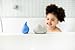 Ubbi Muted Color Cloud and Droplet Silicone Bath Squeeze Toys for Toddlers and Baby, Fun Interactive Bath Time Accessory, Set of 2