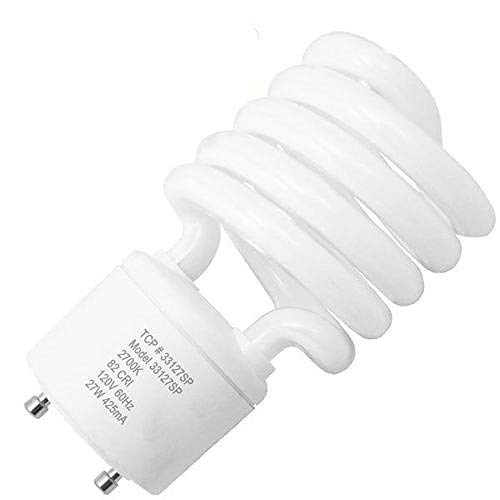 (Case of 12) TCP 33127SP41K 27-watt Spring Lamp CFL GU Light Bulb, 4100-Kelvin