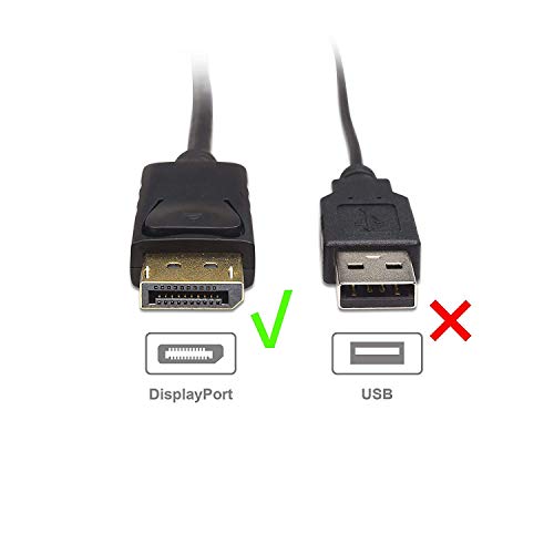 Image of Display Port DP Male to HDMI Female Adapter Cable for Equipped 4K Ultra HD Monitors, Displays and HDTV's - Black