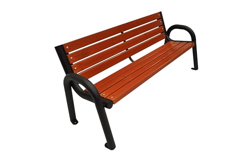 Primario Grande Banc de Jardin Extérieur en Bois - Banquette pour Parc, Devant Le Bureau - Acajou,...