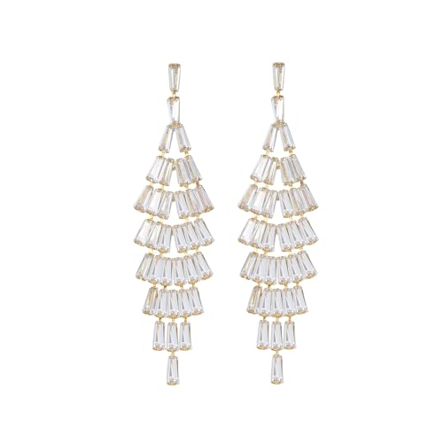 Jules D. Crystal Chandelier Earrings, 3.5 Inch Long...
